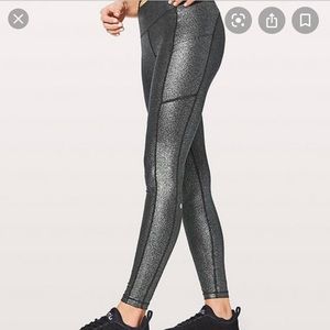 RARE Lululemon metallic spotted leggings
